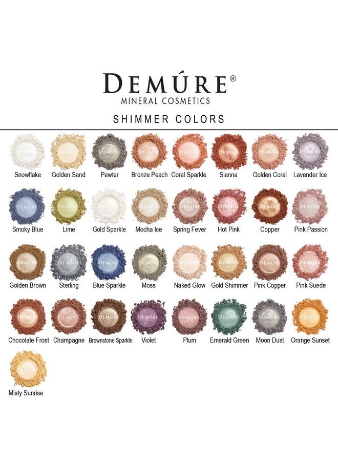 Demure - Demure Mineral Make Up (Naked Glow) Eye Shadow Shimmer Eyeshadow Loose Powder Glitter Eyeshadow Eye Makeup Professional Makeup - Image 1