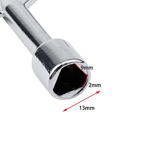 Antrader Triangle Spanner Key, Matel Triangular Lock Keys Socket Universal Utility Keys for Elevator Emergency Lift Door Triangle Panel Lock - Image 3