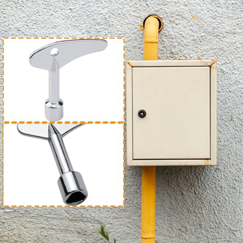 Antrader Triangle Spanner Key, Matel Triangular Lock Keys Socket Universal Utility Keys for Elevator Emergency Lift Door Triangle Panel Lock - Image 4