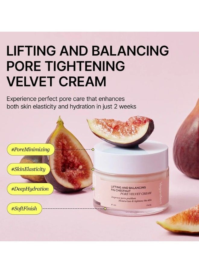 VEGANIFECT - Lifting And Balancing Fig Chestnut Pore Velvet Cream 50g, Korean Skincare, VEGAN Certified - Image 1