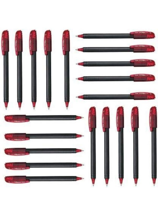 بنتل قلم حبر جل Pentel EnerGel Roller 0.7 مم - عبوة من 20 قلمًا (أحمر) - Image 1