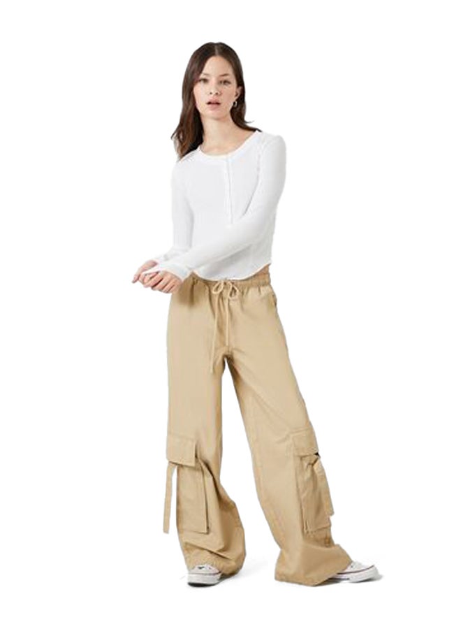 FOREVER 21 Ribbed Henley Crop Top - Image 5