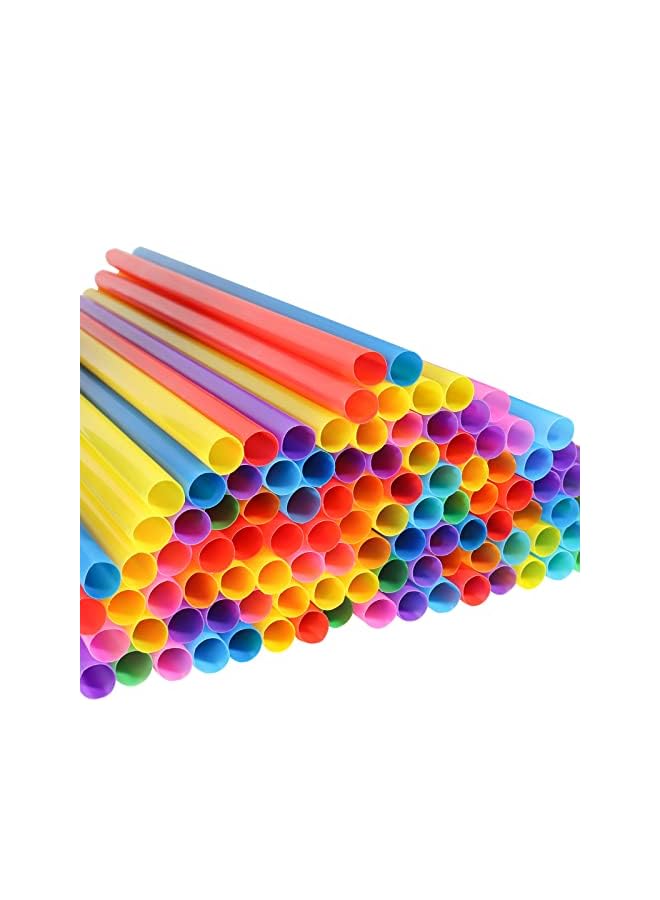 PROMASS Jumbo Smoothie Straws , Chetexus Colorful Disposable Wide-mouthed Large Straw Plastic Milkshake (0.4" Diameter and 10.2" Long) - Image 2