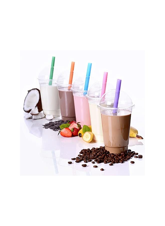 PROMASS Jumbo Smoothie Straws , Chetexus Colorful Disposable Wide-mouthed Large Straw Plastic Milkshake (0.4" Diameter and 10.2" Long) - Image 3