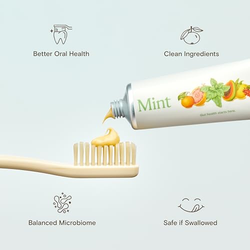 Revitin Toothpaste FluorideFree Prebiotic Mint Tooth Gel No SLS Gluten Free Dye Free GMO Free No Sweeteners NonToxic Kid Approved Pack of 3 - Image 5