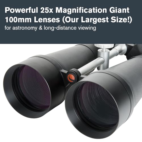 Celestron SkyMaster 25x100 Binoculars – Giant Aperture Binoculars for Deep-Sky Astronomy & Long-Distance Viewing – Multi-Coated Optics – Includes Tripod Adapter & Carrying Case - Image 5