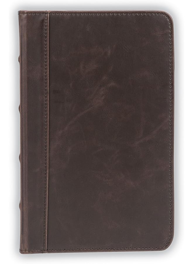 erorex Small Vintage Portfolio Zipper Faux Leather Portfolio Book Style Hardback Design Business And Interview Padfolio Organizer Holds 5 X 8 Writing Pad Dark Brown - Image 5