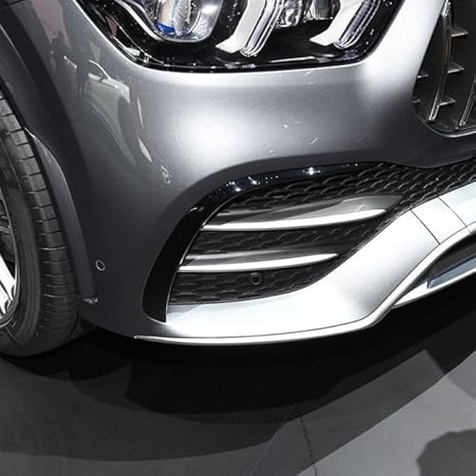 QASULER for Mercedes-Benz, GLE W167 AMG 2020 2021 2022 2023 Front Bumper Air Vent Outlet Cover Trim Side Intake Hood Frame Brow Splitter Car Bumper Vent Splitter(Glossy Black) - Image 3