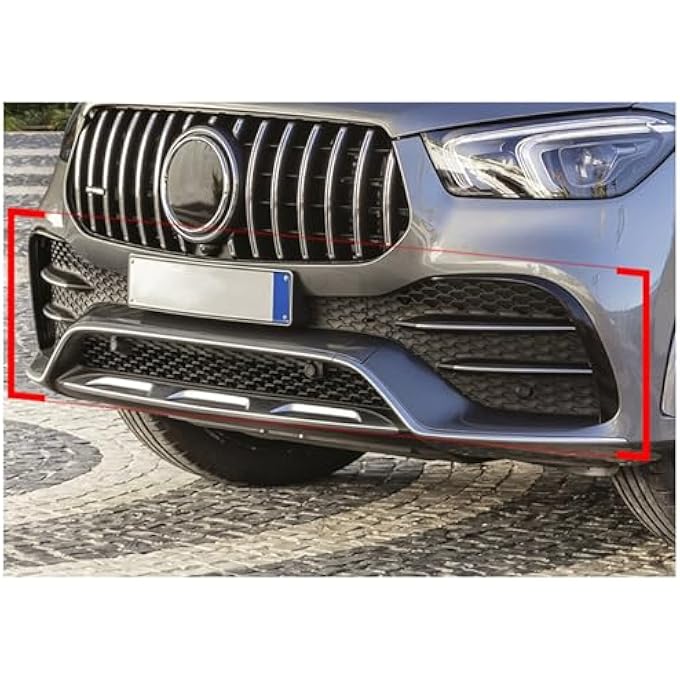 QASULER for Mercedes-Benz, GLE W167 AMG 2020 2021 2022 2023 Front Bumper Air Vent Outlet Cover Trim Side Intake Hood Frame Brow Splitter Car Bumper Vent Splitter(Glossy Black) - Image 4