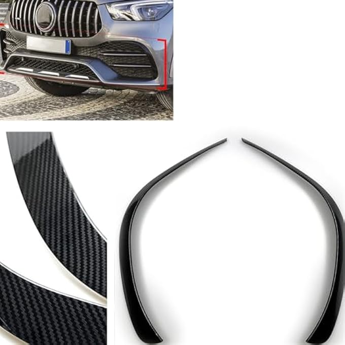 QASULER for Mercedes-Benz, GLE W167 AMG 2020 2021 2022 2023 Front Bumper Air Vent Outlet Cover Trim Side Intake Hood Frame Brow Splitter Car Bumper Vent Splitter(Glossy Black) - Image 5