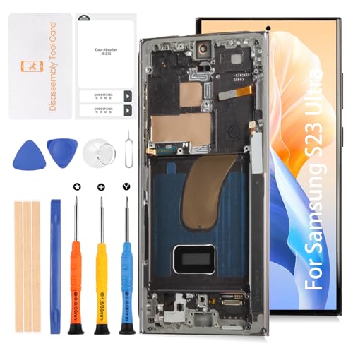 Olivechard for Samsung Galaxy S23 Ultra 5G S918 678 OLED LCD Phantom Black Frame Not OEM 68 LCD Screen Display Replacement Touch Digitizer Assembly Kit S918B S918U S918W S918U1 - Image 1