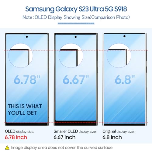 Olivechard for Samsung Galaxy S23 Ultra 5G S918 678 OLED LCD Phantom Black Frame Not OEM 68 LCD Screen Display Replacement Touch Digitizer Assembly Kit S918B S918U S918W S918U1 - Image 3