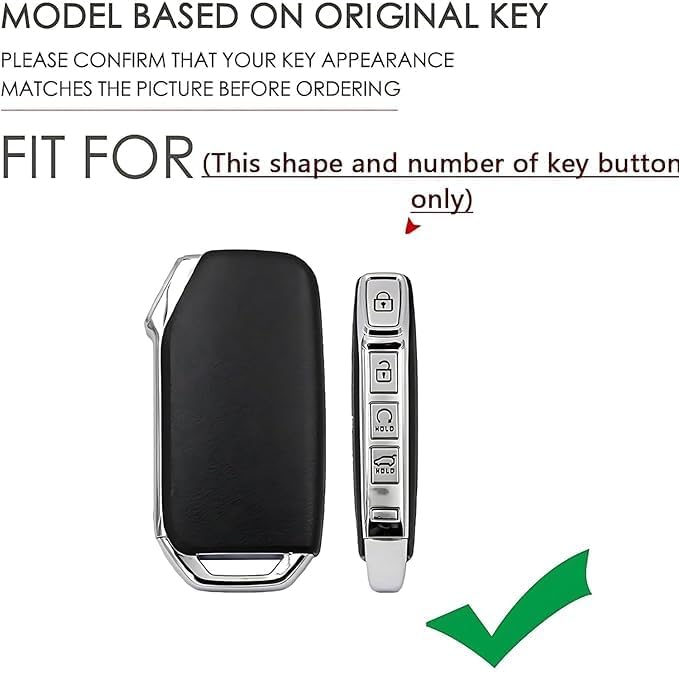 Cri8Hub Metal Silicon Key Cover Compatible with Kia Seltos 2023-2024 Facelift HTX | Carens X Line | Sonet Facelift 4 Button Smart Key Special Feature Visibility in Low-Light Condition - Image 2