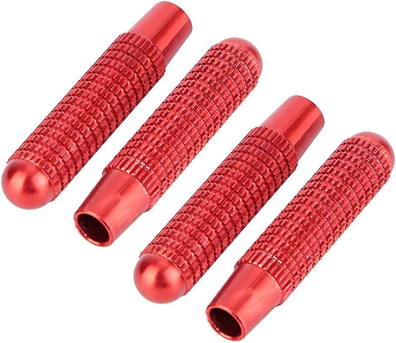 woobles for car Door Lock knobs Car Door Lock Knob, 4pcs Aluminum Alloy Car Interior Door Lock Knob Pin Cover Automotive Accessory Fit for Benz A B E CLA GLA GLC GLK Class(Red) Red - Image 3