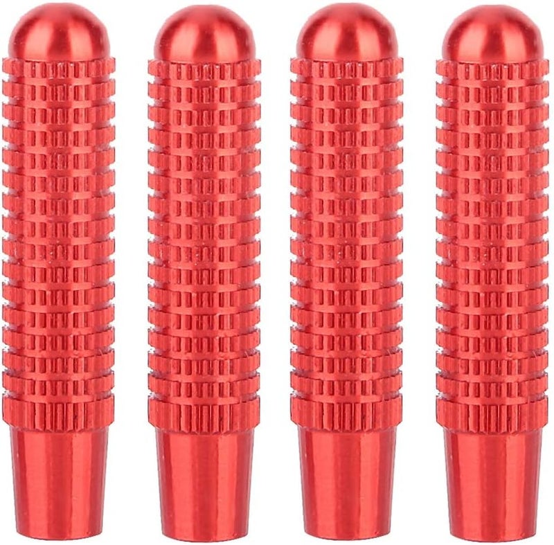 woobles for car Door Lock knobs Car Door Lock Knob, 4pcs Aluminum Alloy Car Interior Door Lock Knob Pin Cover Automotive Accessory Fit for Benz A B E CLA GLA GLC GLK Class(Red) Red - Image 1