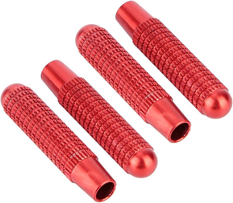 woobles for car Door Lock knobs Car Door Lock Knob, 4pcs Aluminum Alloy Car Interior Door Lock Knob Pin Cover Automotive Accessory Fit for Benz A B E CLA GLA GLC GLK Class(Red) Red - Image 4