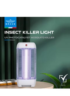Brave Powerful Electric Mosquito Killer Lamp and Fly Trap, Smart Pest Control Device for Indoor and Outdoor Use, Effective in Killing Flying Insects, 10W Power and 1800V Electric Strike, Mosquito Fly Trap, 100% Original Insect Trap, High Power UV Mosquito Trap, Perfect for Home, Patio, Garden, Kitchen, Office, Camping, Durable Design, 24/7 Protection, Safe and Eco-Friendly, Quiet Operation (White)  - Image 3