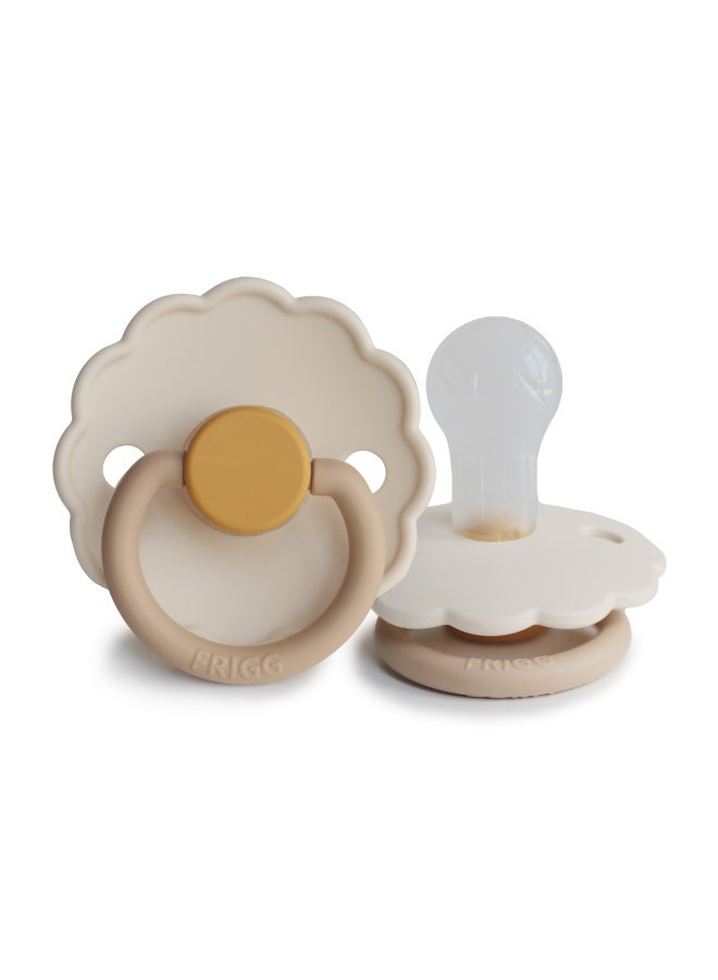 FRIGG Daisy Silicone Baby Pacifier 0-6M 1-Pack Chamomile - Size 1 - Image 1