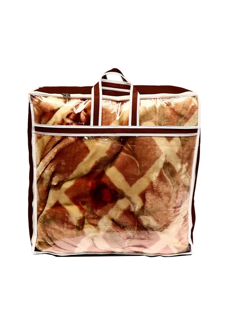 AI ANKIT INTERNATIONAL ANKIT INTERNATIONAL Garments Protect Clothes OrganizerStorage Bags for Blanket Quilts Rajai Storage Combo MultiPurpose Clothing Storage Bag Pack of 04 BEIGE51 x 51 x 22 cms  - Image 2