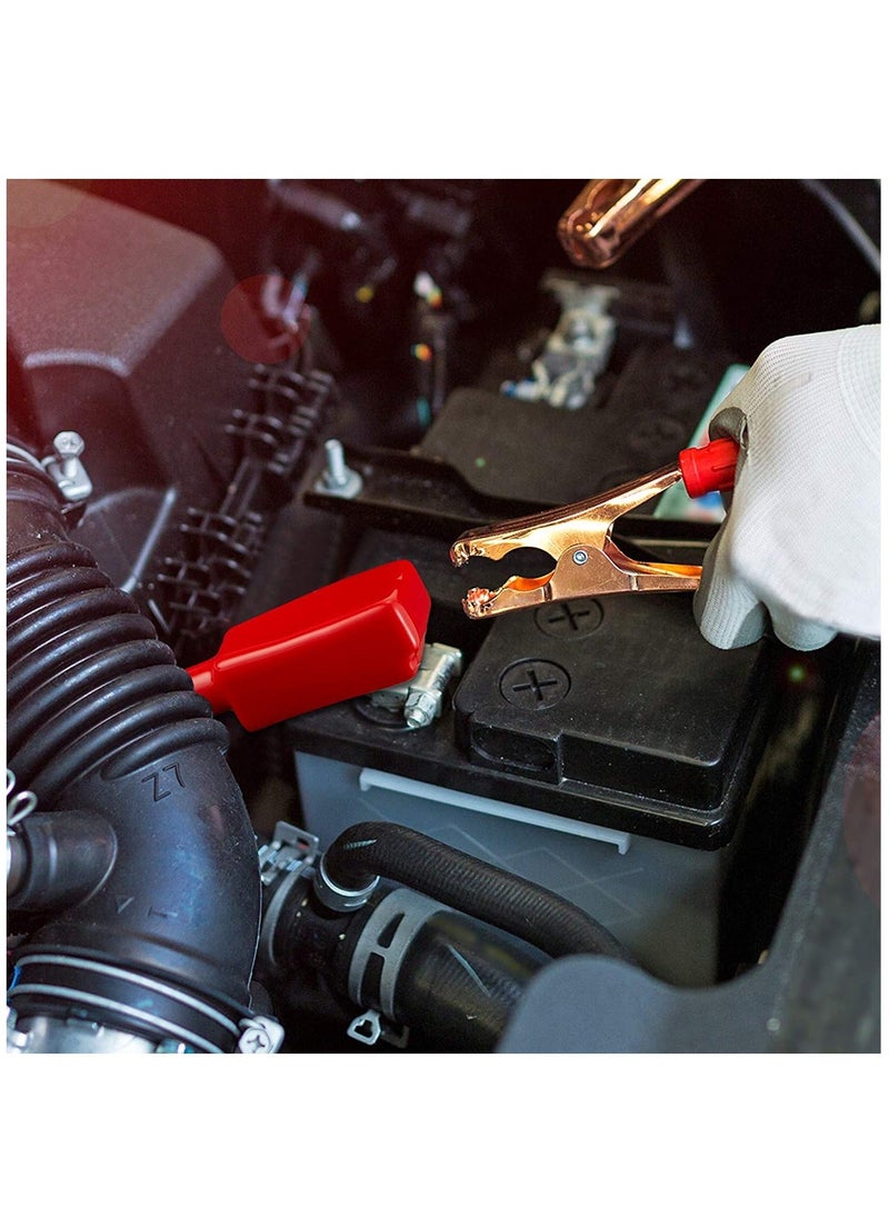 Generic - Battery Terminal Covers Battery Terminal Insulating Protector Sleeves Positive and Negative Cable Covers in Red and Black for Boat Cars (4 Pcs) - Image 1