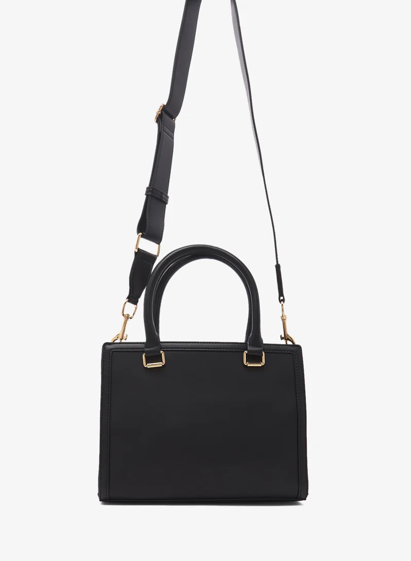 لوف موسكينو Logo zip detailed satchel