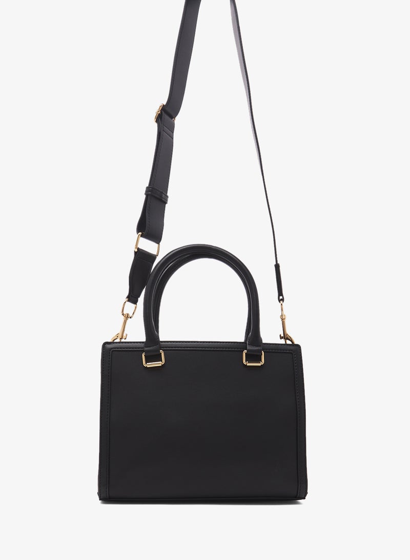 حقيبة ساتشيل بسحاب وشعار مفصل