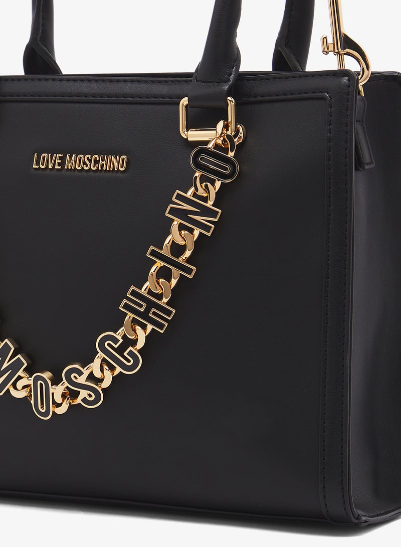 حقيبة ساتشيل بسحاب وشعار مفصل