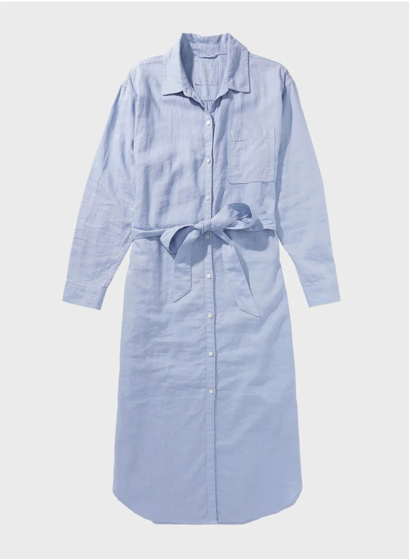American Eagle Tie Detail Button Down Dress