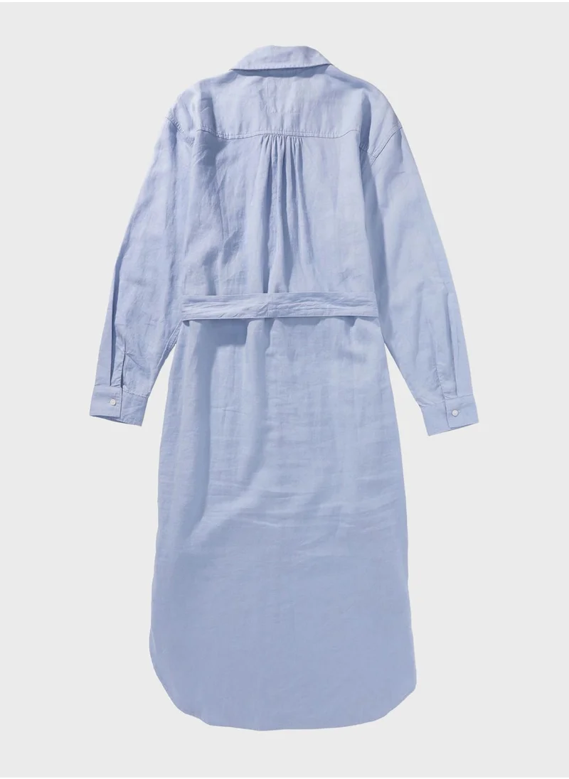 American Eagle Tie Detail Button Down Dress
