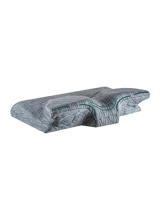 The White Willow Cervical Contour Ergonomic Orthopedic Memory Foam Pillow for Neck & Back Pain Relief Designed for All Sleeping Positions- Side, Back, Stomach- Butterfly Cervical Pillow-Grey  - Image 1