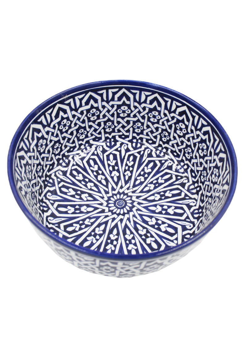 Moroccan Handmade Hand Painted Display Bowl -30 cm - pzsku/ZFA8C83F296FE1D76C589Z/45/_/1740836686/7750eed9-5399-40dd-a3ef-0c0d5a6d436c