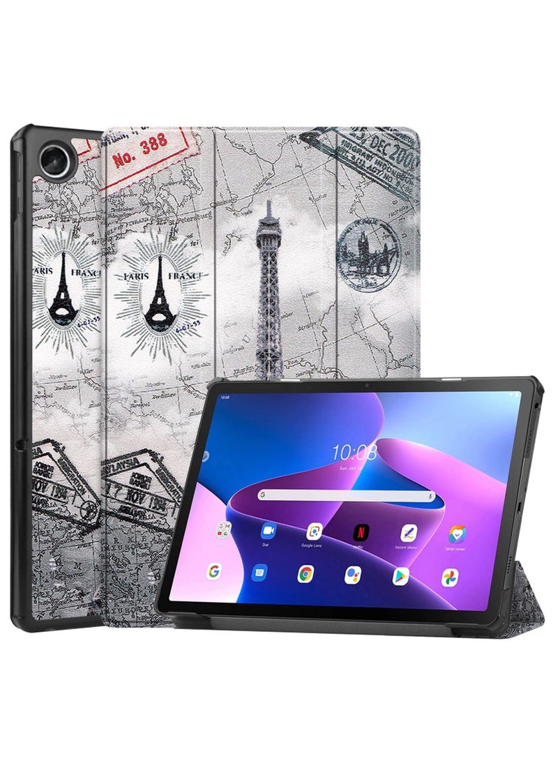 Case Compatible with Lenovo Tab M10 Plus (3rd Gen) 10.6 Inch 2022 Tablet PU Leather Slim Frosted Hard Shell Tri-fold Protective Cover - Image 1