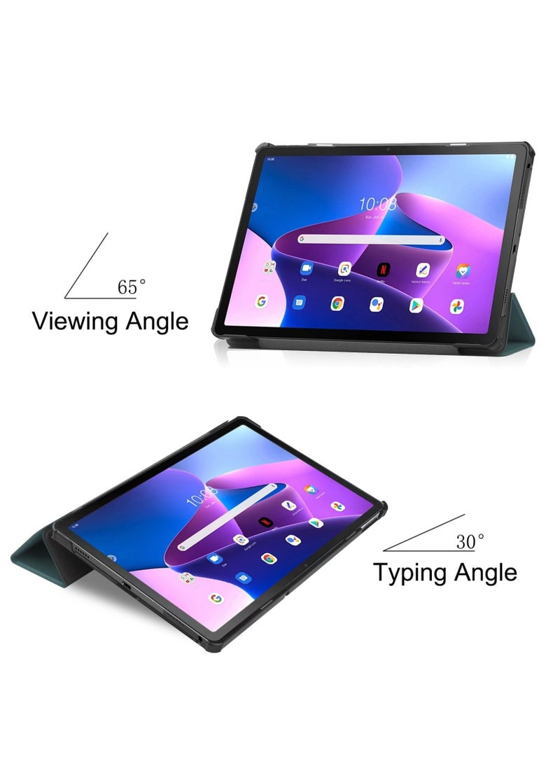 Case Compatible with Lenovo Tab M10 Plus (3rd Gen) 10.6 Inch 2022 Tablet PU Leather Slim Frosted Hard Shell Tri-fold Protective Cover - Image 4