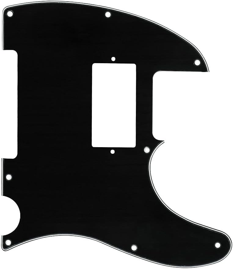 FLEOR 3Ply Black 8 Hole TL Pickguard Guitar Humbucker Pick Guard HH with Screws Fit USA/Mexican Standard TL Style Guitar Part - Image 4