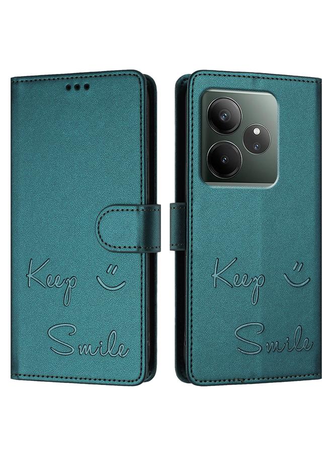 S-TOP Case For Realme GT 6 / 6T 5G Global Smile Embossing RFID Leather Phone Case - Image 3
