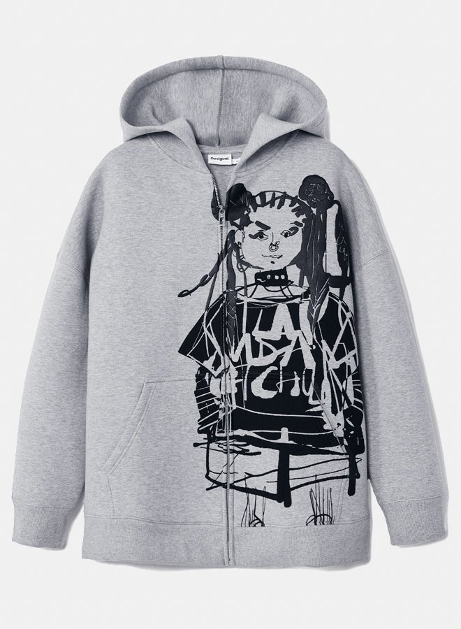 DESIGUAL Printed zipper sweatshirt M. Christian Lacroix  - Image 5