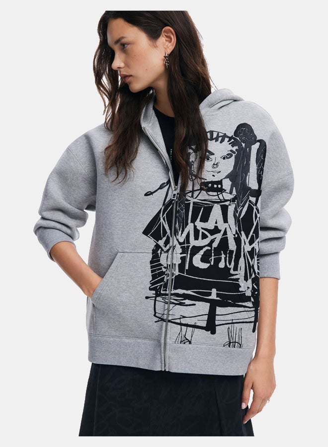 DESIGUAL Printed zipper sweatshirt M. Christian Lacroix  - Image 4