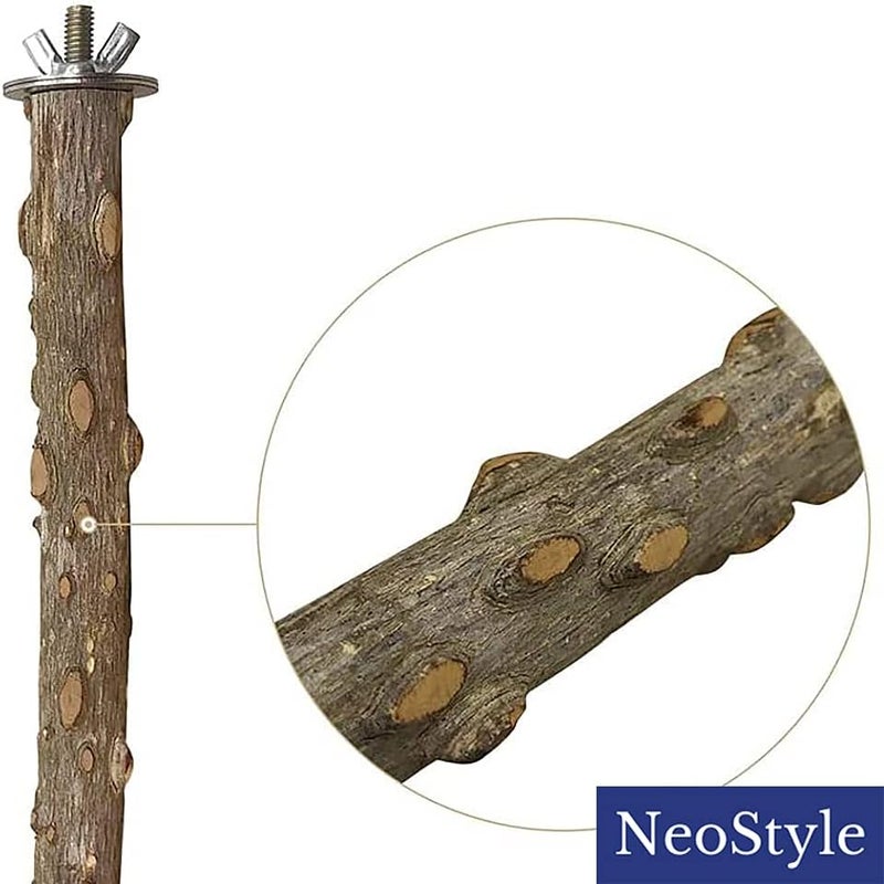 نيو ستايل نيوستايل (NeoStyle) – 5 قطع من أعشاش الخشب الطبيعي للطيور، لعبة دعم الببغاء، إكسسوارات لقفص الطيور، عصا لطحن المخالب، مناسبة للببغاءات الصغيرة، البودجيز، الكوكاتييل، الكونور، وطيور الحب. - Image 5