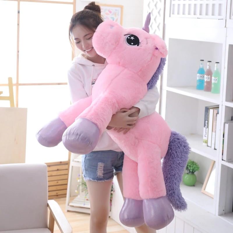 Softdreams Soft Plush Toy for Kids – Cute Stuffed Animal Soft Toy – Soft Cuddly Toy for Baby Boys & Girls, Return Gift -Unicorn 3 Feet - Image 1