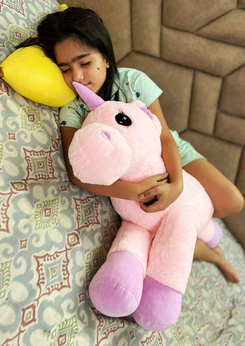 Softdreams Soft Plush Toy for Kids – Cute Stuffed Animal Soft Toy – Soft Cuddly Toy for Baby Boys & Girls, Return Gift -Unicorn 3 Feet - Image 2
