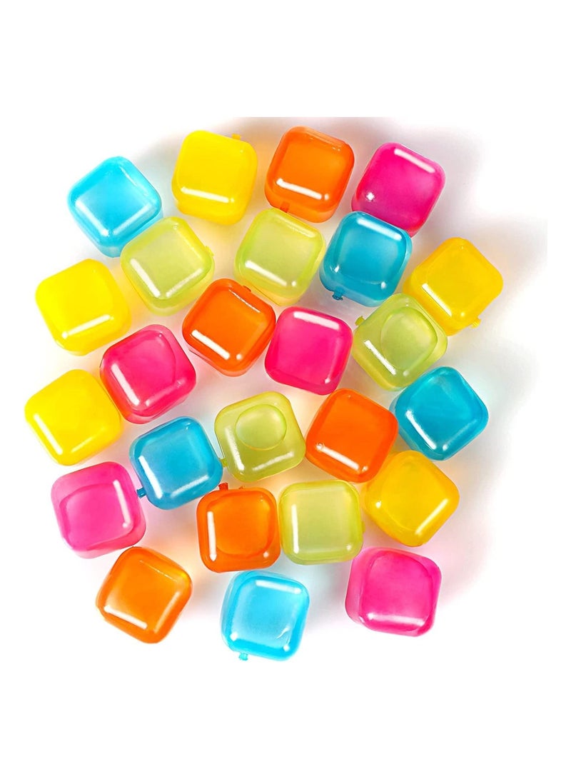 Reko 72 pcs Reusable Ice Cubes  Plastic Squares for Drinks filled pure watr - Image 2