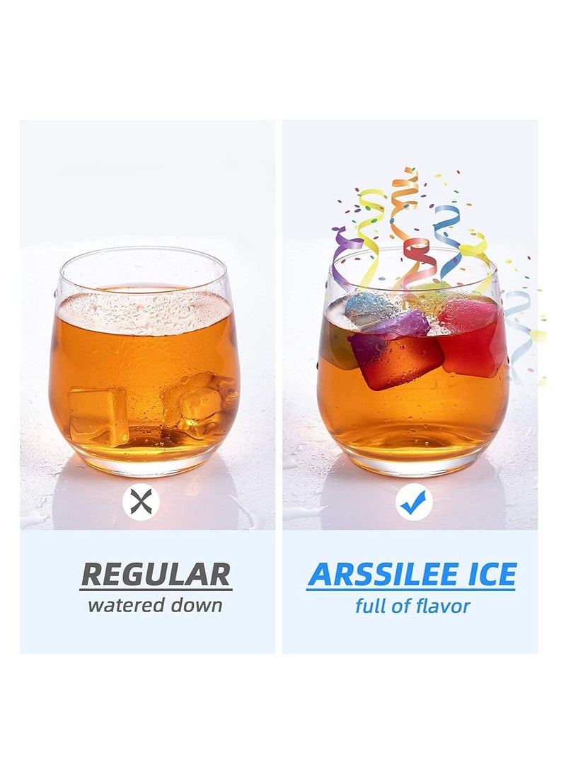 Reko 72 pcs Reusable Ice Cubes  Plastic Squares for Drinks filled pure watr - Image 4