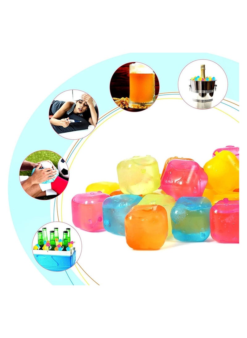 Reko 72 pcs Reusable Ice Cubes  Plastic Squares for Drinks filled pure watr - Image 5