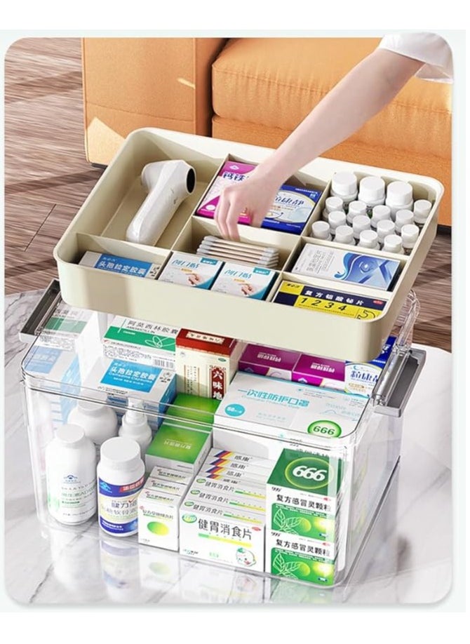 Medicine Storage Box, Pills Organizer with Compartments & Handle, First Aid Kit Storage Case 31x19x16cm, Beeds/Toys/Jewelry Storage Organiser (Medium) - pzsku/ZFA8CE10EC8E27578B98BZ/45/_/1720445845/940c1b41-d7fa-46e4-acc8-4314b19cfefd