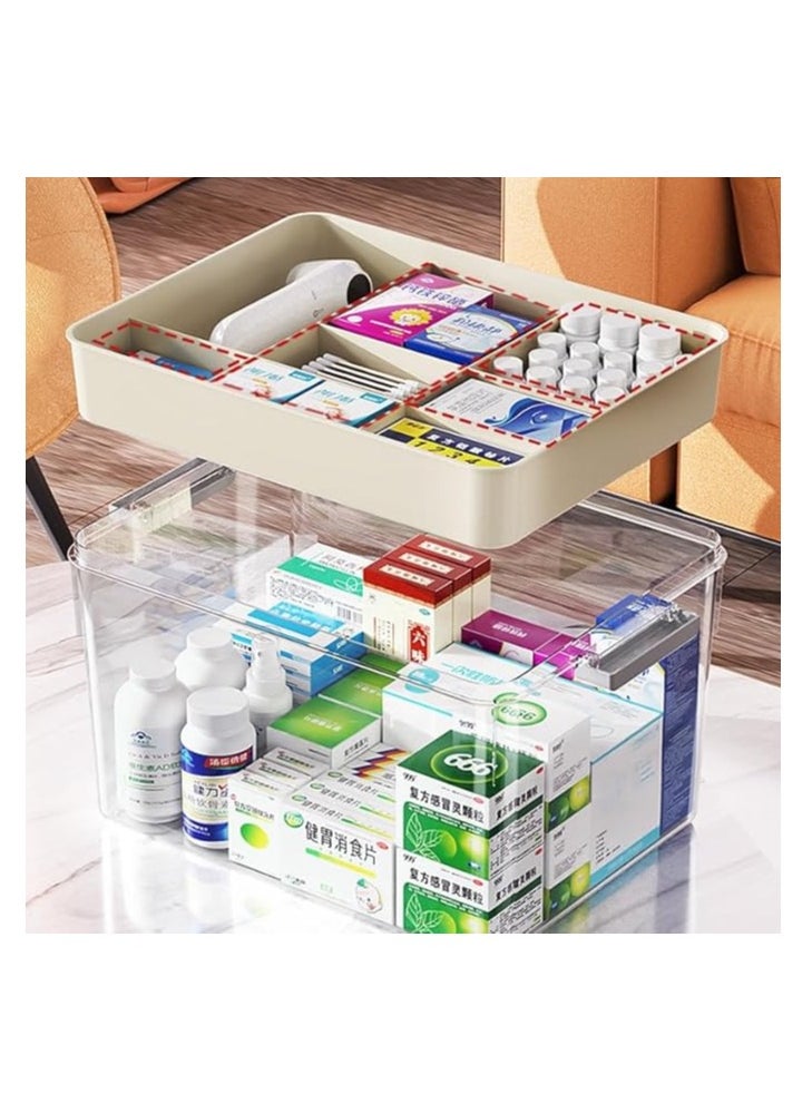 Medicine Storage Box, Pills Organizer with Compartments & Handle, First Aid Kit Storage Case 31x19x16cm, Beeds/Toys/Jewelry Storage Organiser (Medium) - pzsku/ZFA8CE10EC8E27578B98BZ/45/_/1720445867/69da61fc-e17a-40e4-8f85-6f37c31ec9ce