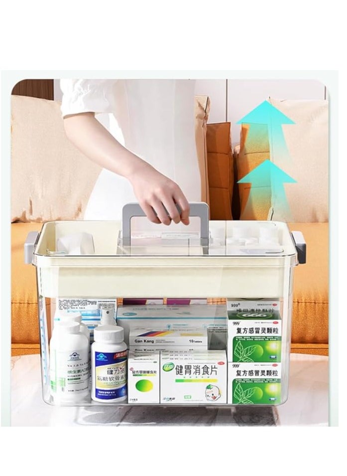 Medicine Storage Box, Pills Organizer with Compartments & Handle, First Aid Kit Storage Case 31x19x16cm, Beeds/Toys/Jewelry Storage Organiser (Medium) - pzsku/ZFA8CE10EC8E27578B98BZ/45/_/1720446010/e4174fa8-fd28-4d3b-9e07-37f9d32c9ca0