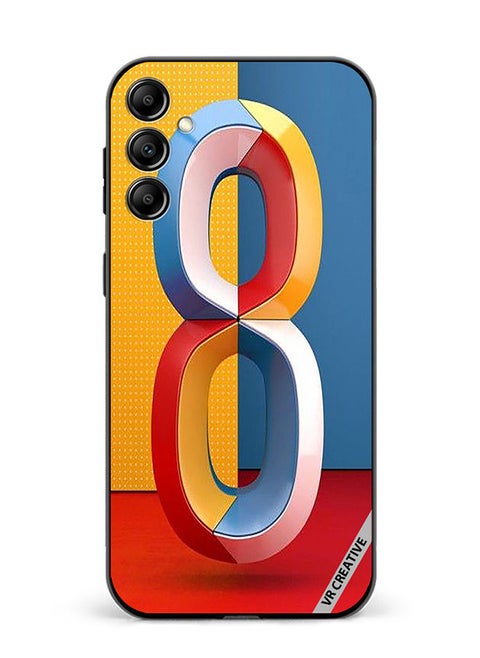 Protective Case Cover For Samsung Galaxy M14 Number 8 Design Multicolour