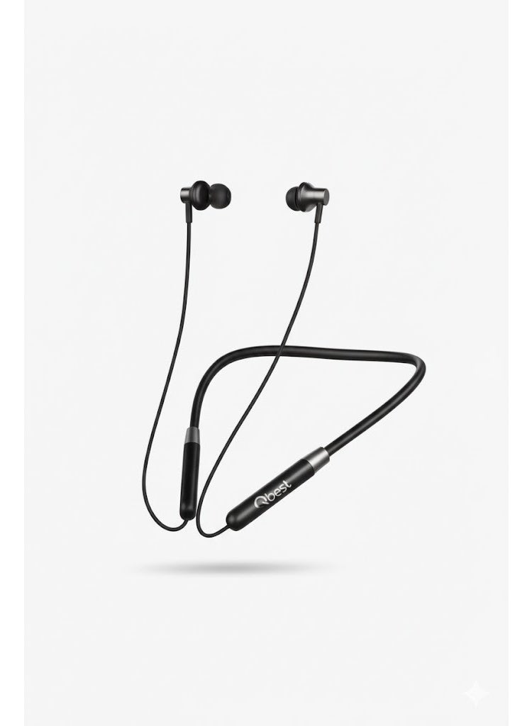 كيو بيست سماعة رياضية مغناطيسية Qbest Q501 بتقنية Bluetooth 5.0 – تصميم حول الرقبة مريح – بطارية حتى ‎12‎ ساعة – صوت قوي بوحدة ‎10mm‎ – اتصال تلقائي وسهل - Image 1