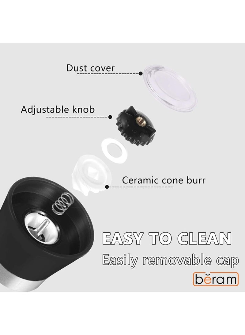 BERAM Salt and Pepper Shaker Set Stainless Steel Spice Dispenser for Kitchen Cooking Dining Table BBQ Camping Seasoning Bottles for Salt Pepper Herbs Fine Spices Easy Fill Non-Clog Shakers - Image 5