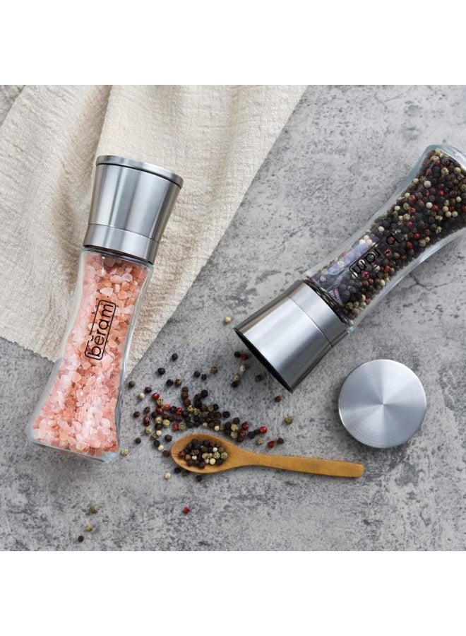BERAM Salt and Pepper Shaker Set Stainless Steel Spice Dispenser for Kitchen Cooking Dining Table BBQ Camping Seasoning Bottles for Salt Pepper Herbs Fine Spices Easy Fill Non-Clog Shakers - Image 2